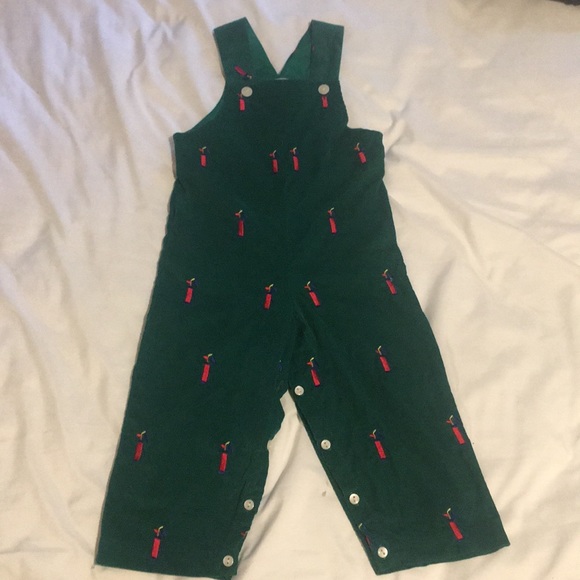 K & L Other - Toddler Boys Green Corduroy Golf Overalls 2T